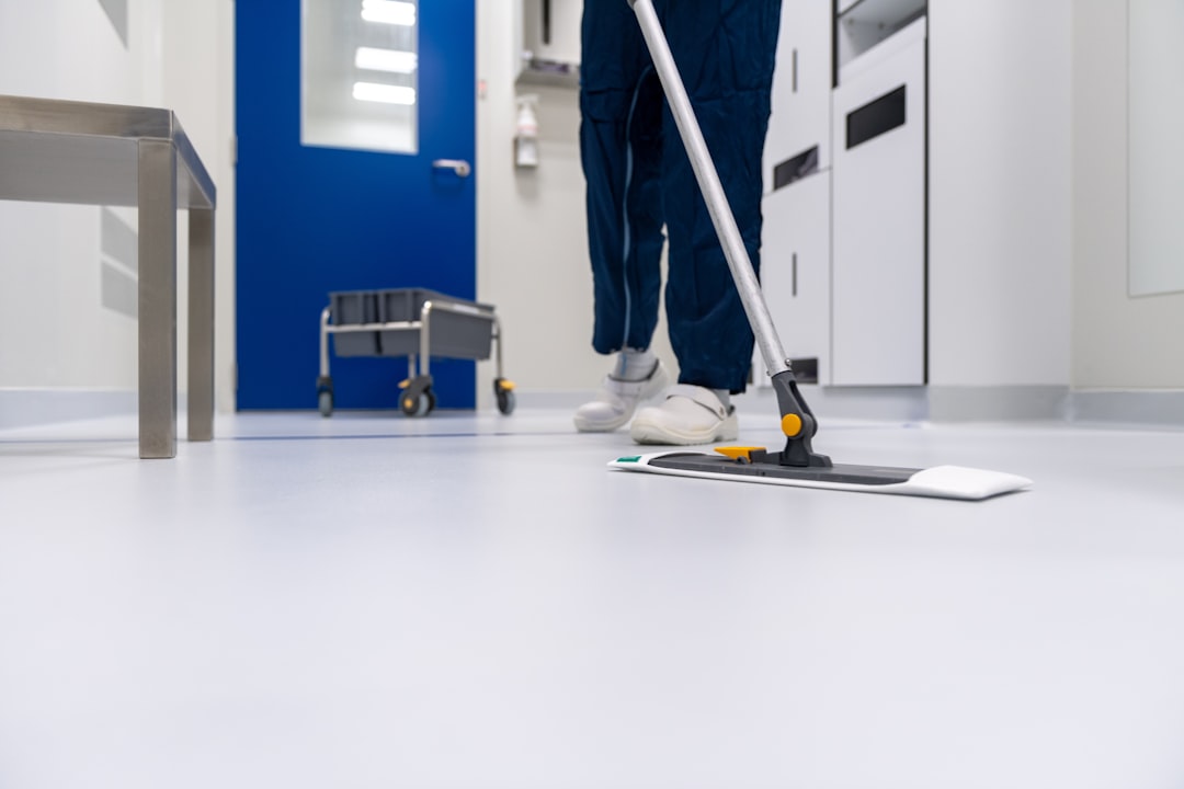why-choose-us Cleaner cleaning the floor in a laboratory environment